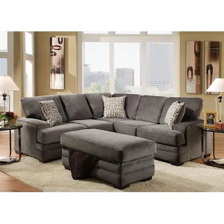 Contemporary Sectional Sofa with 4 Seats